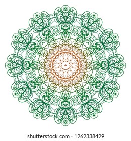 Mandala. for design, greeting card, invitation, coloring book. Arabic, Indian, motifs. Vector illustration