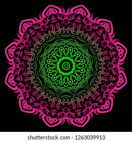 Mandala. for design, greeting card, invitation, coloring book. Arabic, Indian, motifs. Vector illustration