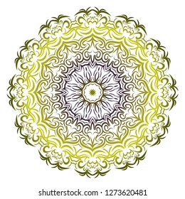 Mandala. for design, greeting card, invitation, coloring book. Arabic, Indian, motifs. Vector illustration