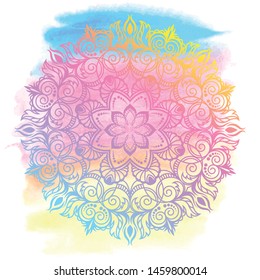Mandala design for greeting, invitation card, or cover. 