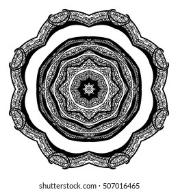 Mandala design. hand drawn beautiful ornament. Coloring page for children and adult. relax painting. vector Illustration