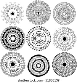 Mandala design - Henna art inspired, easily editable