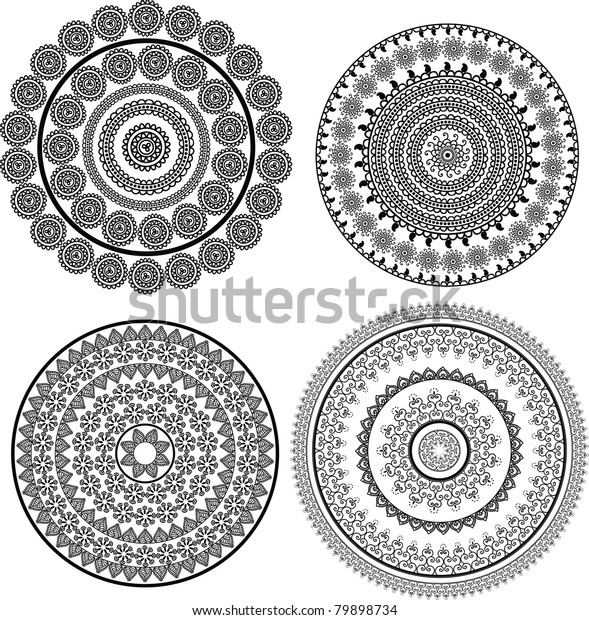 mandala design henna art inspired easily stock vector royalty free 79898734 shutterstock