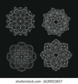 Mandala design. Mandala for henna, mehendi, tattoo, Decorative ethnic ornamental elements, Oriental patterns. Spiritual golden mandala	