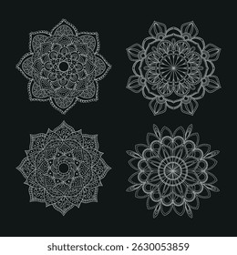 Projeto Mandala. Mandala para hena, mehendi, tatuagem, elementos decorativos étnicos ornamentais, padrões orientais. Mandala dourada espiritual	
