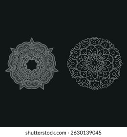 Mandala design. Mandala for henna, mehendi, tattoo, Decorative ethnic ornamental elements, Oriental patterns. Spiritual golden mandala	