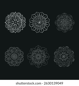 Mandala design. Mandala for henna, mehendi, tattoo, Decorative ethnic ornamental elements, Oriental patterns. Spiritual golden mandala	