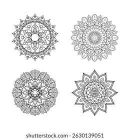 Mandala design. Mandala for henna, mehendi, tattoo, Decorative ethnic ornamental elements, Oriental patterns. Spiritual golden mandala	