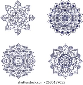 Mandala design. Mandala for henna, mehendi, tattoo, Decorative ethnic ornamental elements, Oriental patterns. Spiritual golden mandala	
