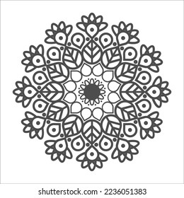 Mandala Design For Henna, Mehndi, And Decoration. Vintage Decorative Elements. Oriental Pattern, Vector Illustration. Islam, Arabic, Indian