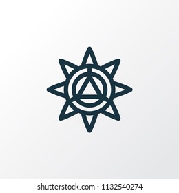 Mandala design icon line symbol. Premium quality isolated ornament element in trendy style.