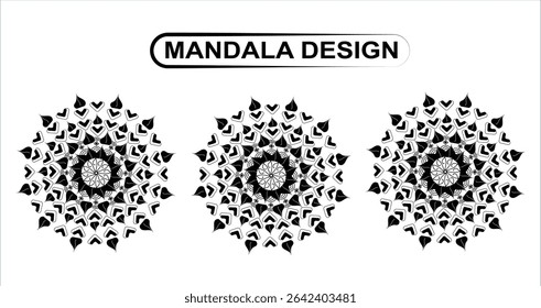 Mandala design idea, mandala design vector, mandala sample.	
