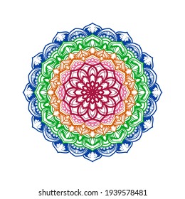 mandala design illustration, with blooming flower pattern. beautiful and gorgeous