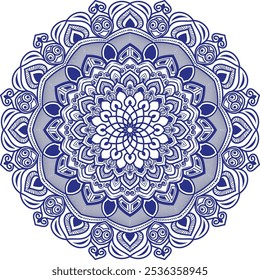Mandala design Ilustração pode ser usada em segundo plano