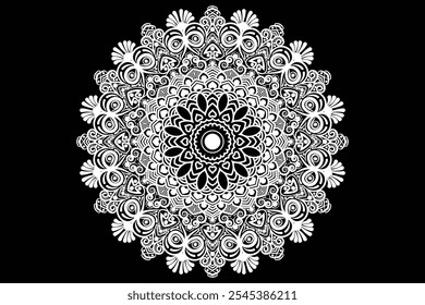 Mandala Design ilustração, pode ser usado em fundo de cartão, arte de parede