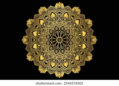 Ilustración del diseño del mandala, se puede utilizar en el fondo del arte de la pared