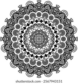 Mandala Design, Illustration can be used as background in Wall art or cards