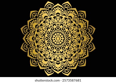 Mandala Design, Illustration, can be used as background of wall art
