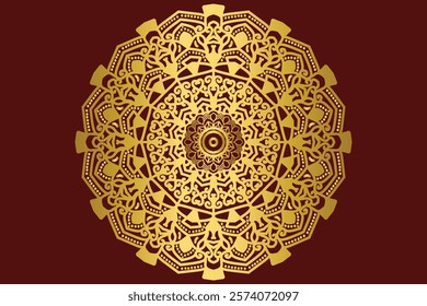 Mandala Design, Illustration, can be used as background of wall art
