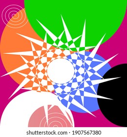 Mandala-Design in Isolation mit modernem Hintergrund, für Wanddekoration, Karten, Cover, Broschüren etc.
