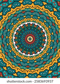 Mandala Design with Layers of Abstract Patterns