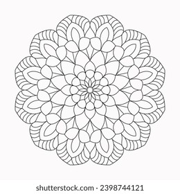 Mandala Design Luminous Labyrinth colouring book page for KDP book interior. Peaceful Petals, Ability to Relax, Brain Experiences, Harmonious Haven, Peaceful Portraits, Blossoming Beauty mandala