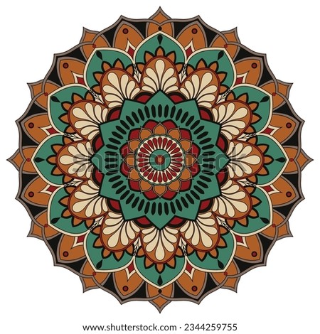 Mandala design. Mandale icon. Bohemic ornament indian and decoration theme. Colorful and isolated design.