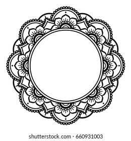 Mandala Design, Mehndi Henna Tattoo Inspired Round Pattern