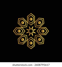 mandala design on black background