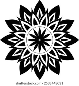 Diseño de mandala en Ilustración vectorial - Arte geométrico decorativo
