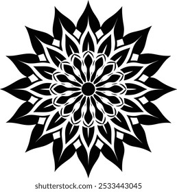 Projeto Mandala na Ilustração Vetorial - Arte Geométrica Decorativa