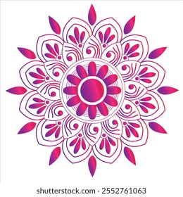 Mandala design on white background and illustration. mandala design vector and art.