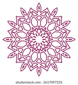 Mandala Design on White Background Vector