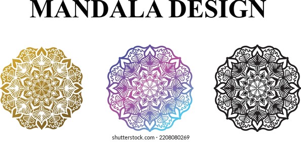 MANDALA DESIGN ORNAMENT PATTERN set