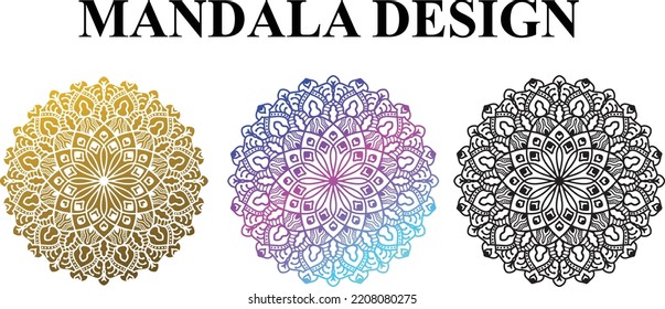 MANDALA DESIGN ORNAMENT PATTERSet