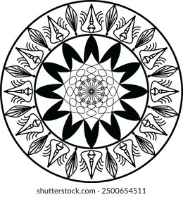 mandala design, Ornamental luxury mandala pattern, black mandala