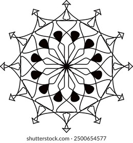 mandala design, Ornamental luxury mandala pattern, black mandala