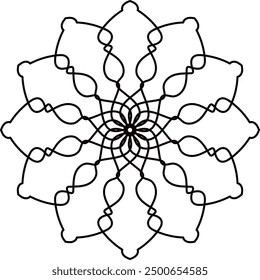 mandala design, Ornamental luxury mandala pattern, black mandala