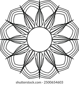 Mandala Design, Ornamental Luxus Mandala Muster, schwarz Mandala