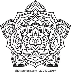 Patrón de diseño de Mandala Ilustración Imprimible