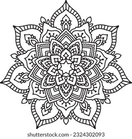 Patrón de diseño de Mandala Ilustración Imprimible