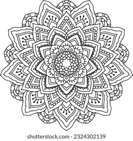 Patrón de diseño de Mandala Ilustración Imprimible