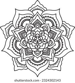 Mandala Design Muster Illustration druckbar