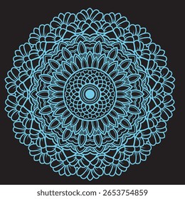 Diseño de mandala: ilustración de arte con patrones para Fondo de pantalla, decoración, textil y fondo colorido