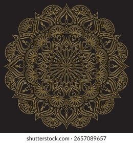 Diseño de mandala: ilustración de arte con patrones para Fondo de pantalla, decoración, textil y fondo colorido