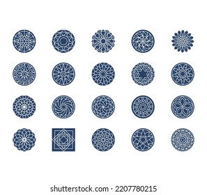 Mandala Design Patterns Icon Set