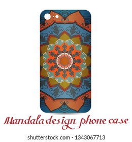 Mandala design phone case. Phone cases are decorated by mandala. Vintage decorative elements. Ornamental doodle background.