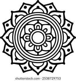 mandala diseño, Imagen PNG. Icono de hoja de Naturaleza Abstractas. Símbolo de planta minimalista. Icono de crecimiento y sostenibilidad. Diseño de hojas respetuoso del medio ambiente. Emblema de Naturaleza verde.