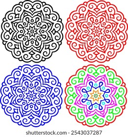 Mandala Design, Imagen PNG. Elegante Vector de patrón geométrico islámico. Elemento Abstractas de diseño de arte islámico. Diseño de patrón geométrico árabe tradicional. Ornamento geométrico circular decorativo. 