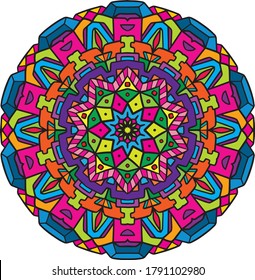 Mandala design with pre-Hispanic style